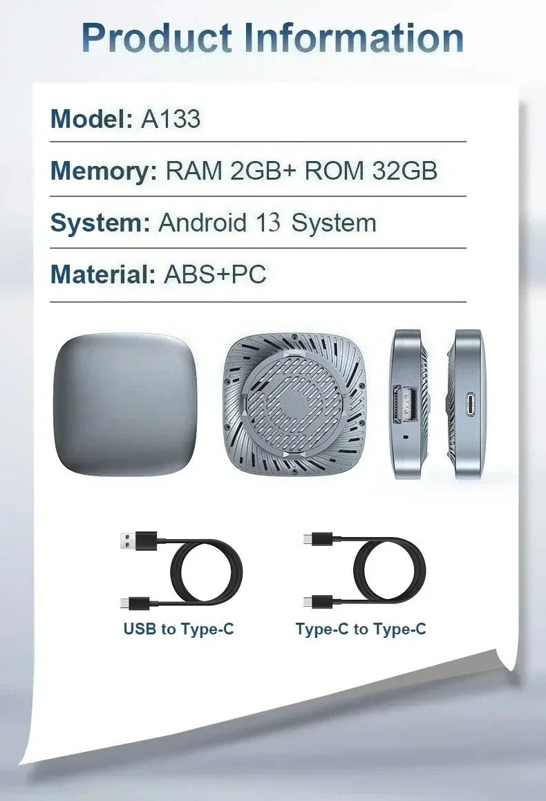 Android 13 CarPlay Box Wireless Plug And Play CarPlay - Smarsty