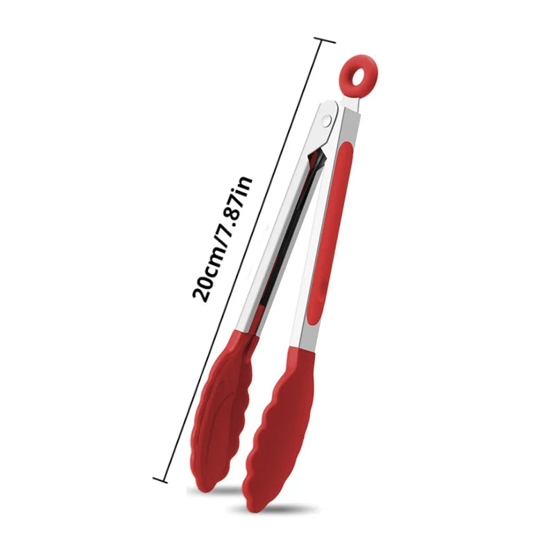 Black Silicone Food Tongs for Easy Cooking and Grilling - Smarsty