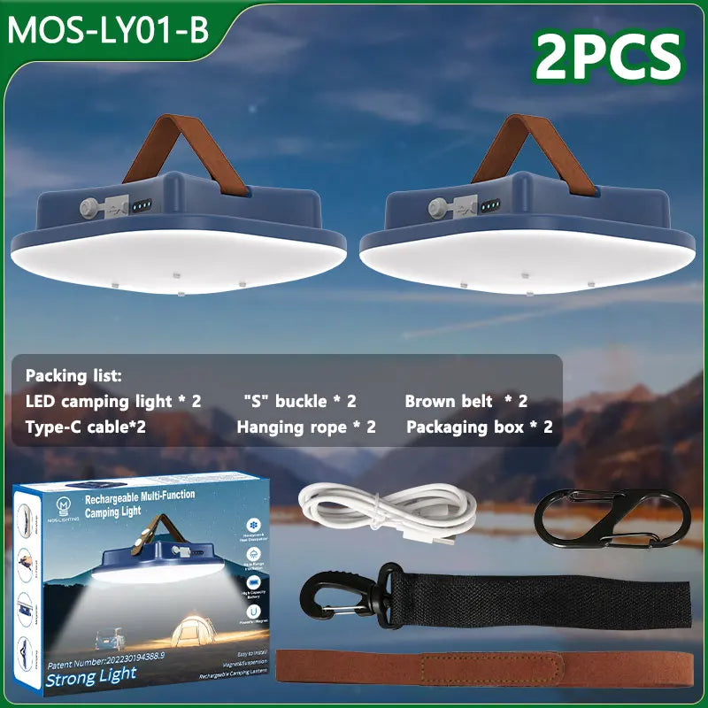 MOSLIGHTING Rechargeable Camping Strong Light with Magnet Zoom Portable Torch Tent Light Work Car Maintenance Lighting LED USB