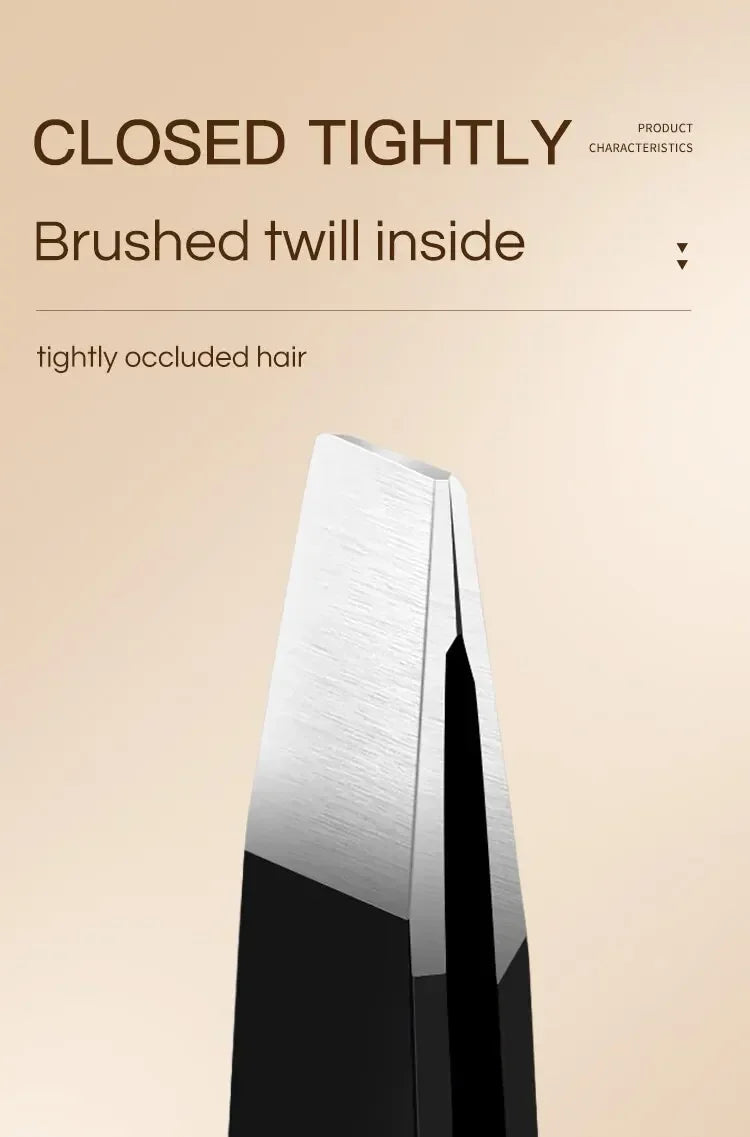 CNK Stainless Steel Black Eyebrow Tweezer for Precision Hair Removal - Smarsty