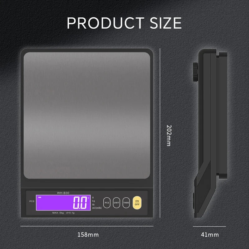 Digital Kitchen Scale with Waterproof Design and LCD Display - Smarsty