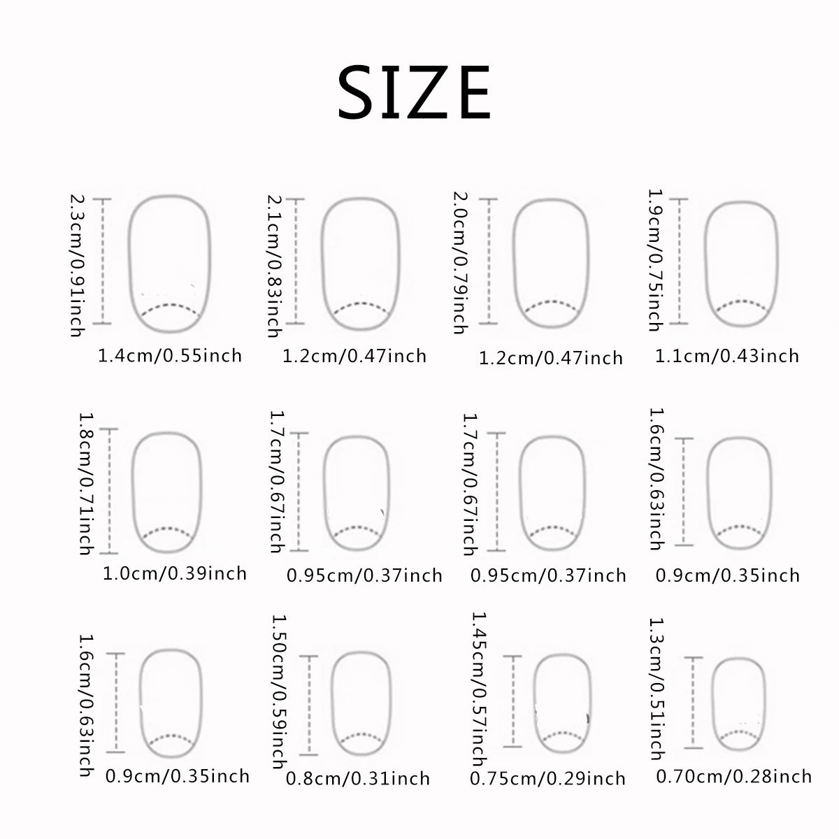24 Piece Short French Minimalist Glitter Nail Set - Smarsty