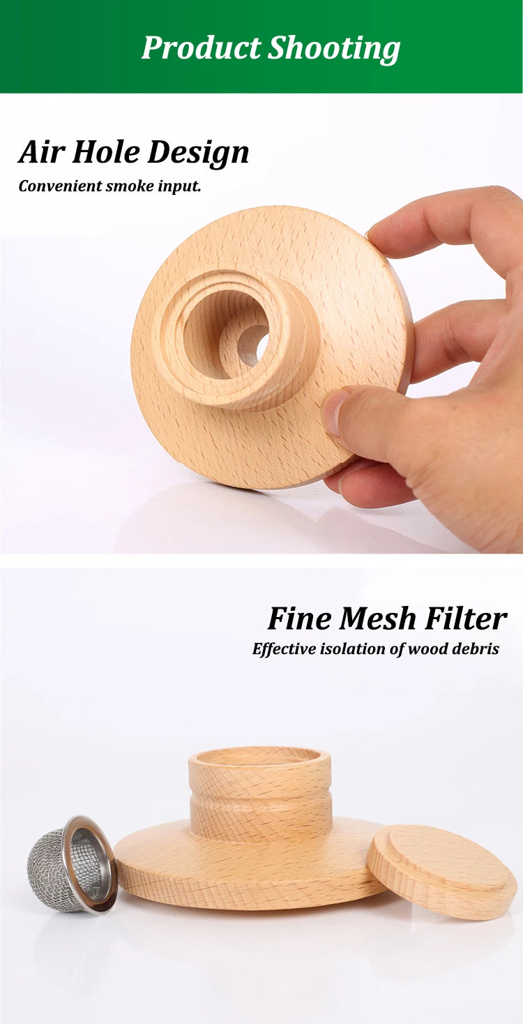 Wooden Cocktail Smoker Kit for Whiskey and Tequila - Smarsty