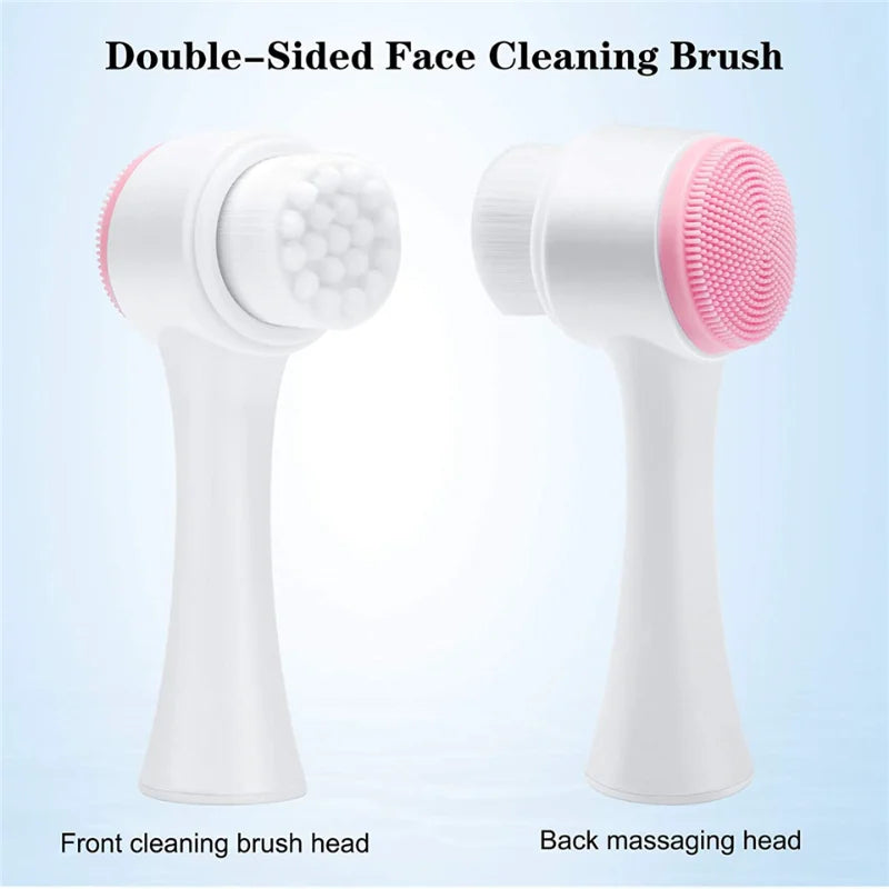 3D Double Sided Silicone Facial Cleansing Brush - Smarsty