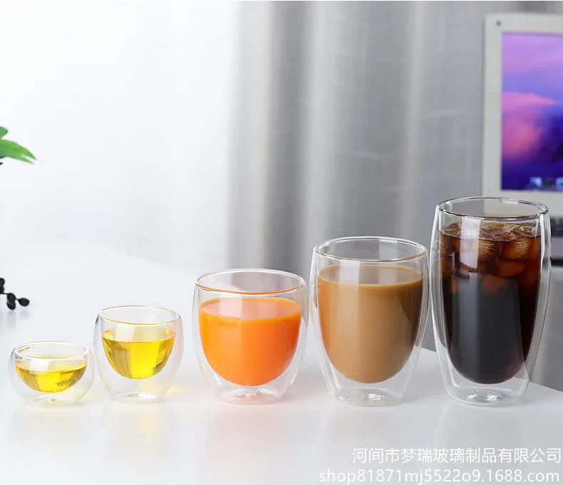 Heat Resistant Double Wall Glass Cup for Coffee and Beer - Smarsty
