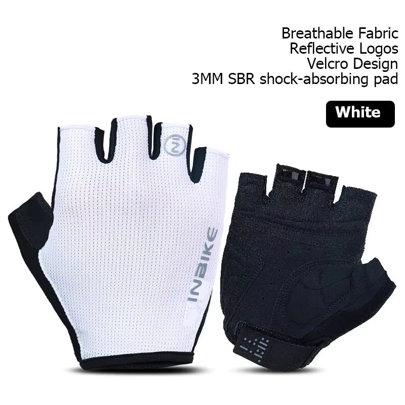 INBIKE Breathable Half Finger Cycling Gloves with Shock Absorption - Smarsty