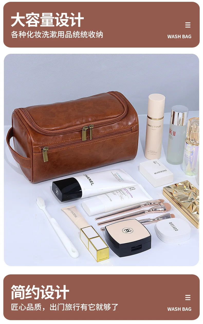 Men Luxury Toiletry Bag Travel Organizer With Hanging Hook - Smarsty
