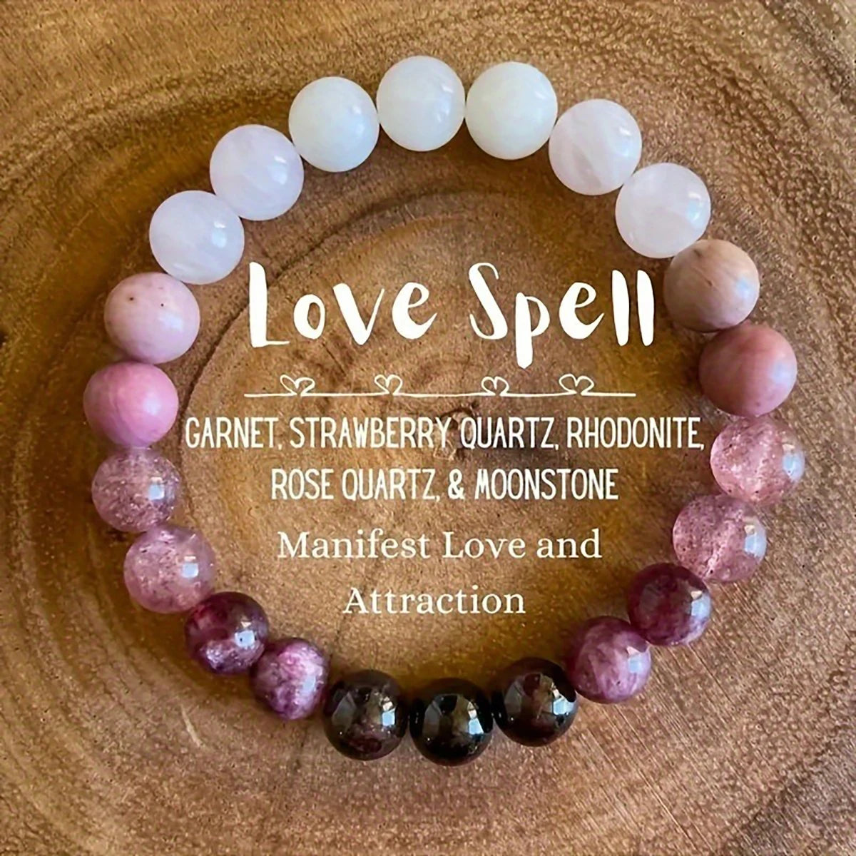 Pink Amethyst Beaded Bracelet for Self Love - Smarsty