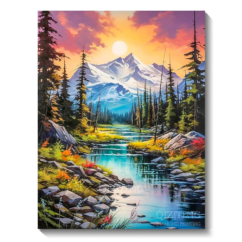 5D Diamond Art Aurora Landscape DIY Wall Decor - Smarsty