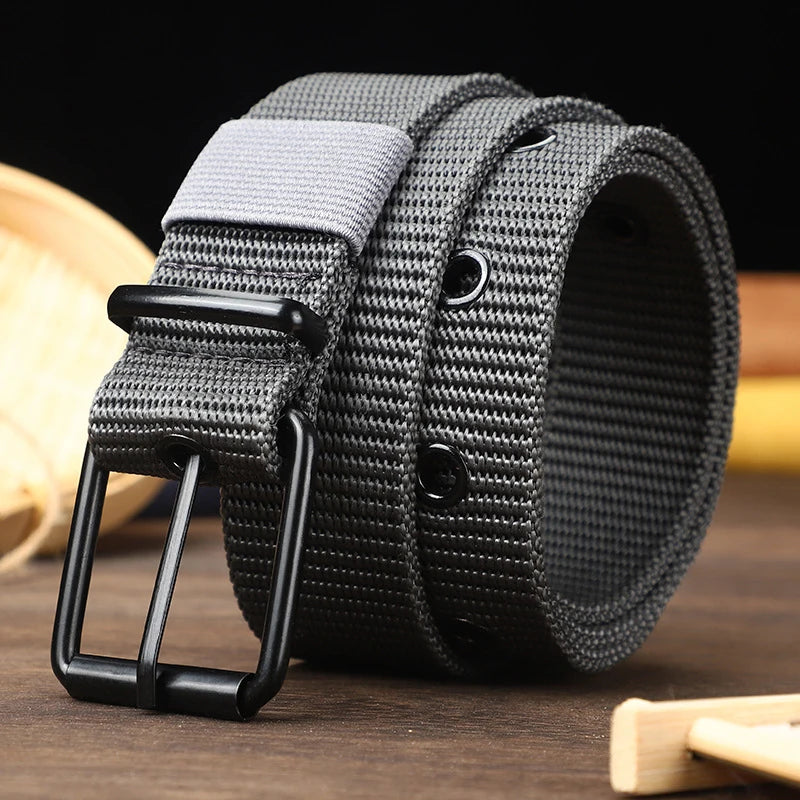 Unisex Canvas Belt Durable Outdoor Sports Pin Buckle - Smarsty
