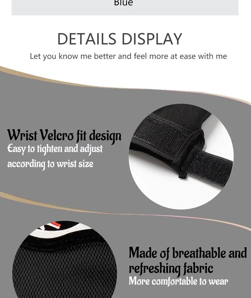 Men Half Finger Motorcycle Gloves Breathable Slip Resistant - Smarsty