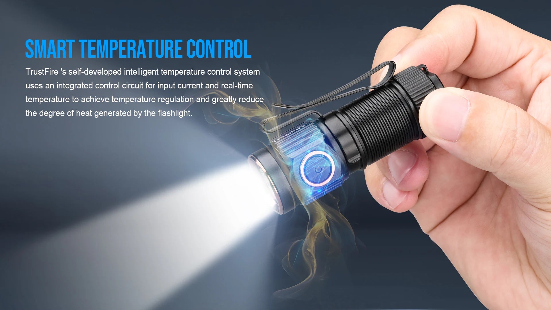 Trustfire MT10 Rechargeable LED EDC Flashlight 1000 Lumens Type USB C Charging Torch Mini 16340 Light MVB Optics with Magnet Lan