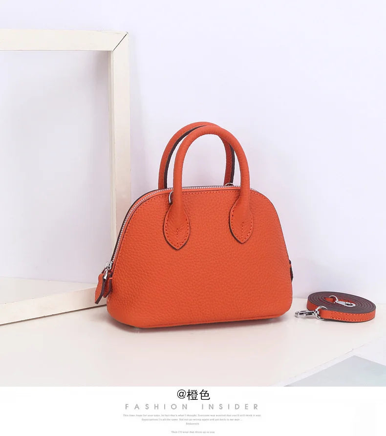 Cow Leather Shell Bag Crossbody Women Messenger Style - Smarsty