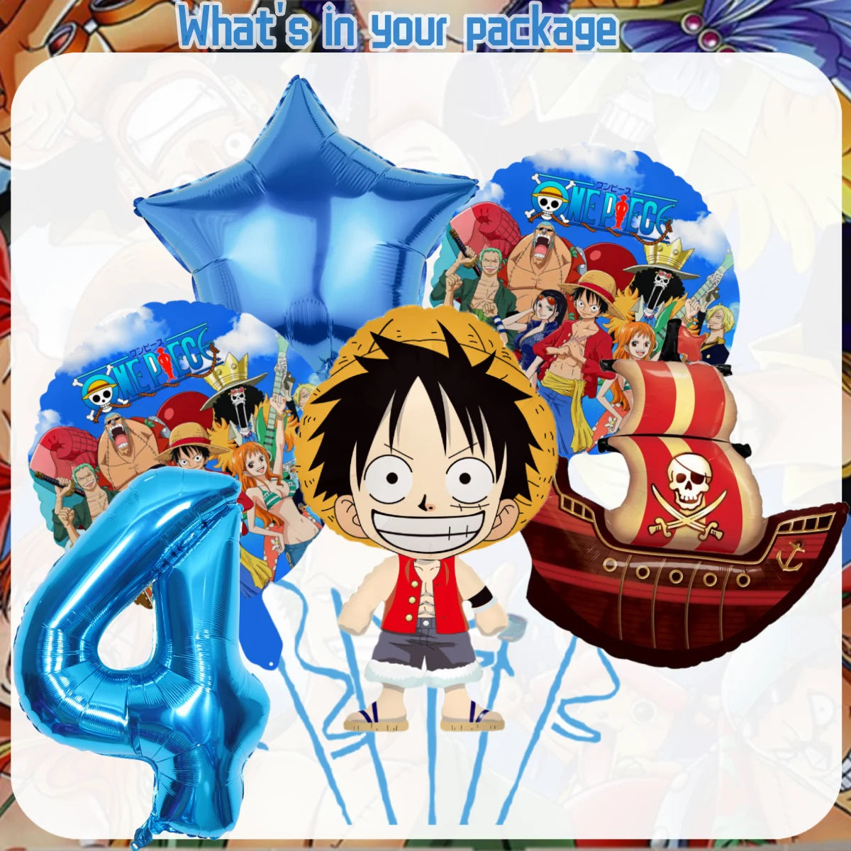 One Piece Birthday Party Disposable Tableware Set - Smarsty
