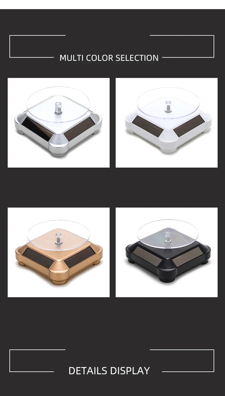 Solar Showcase 360 Rotating Jewelry Organizer Display - Smarsty