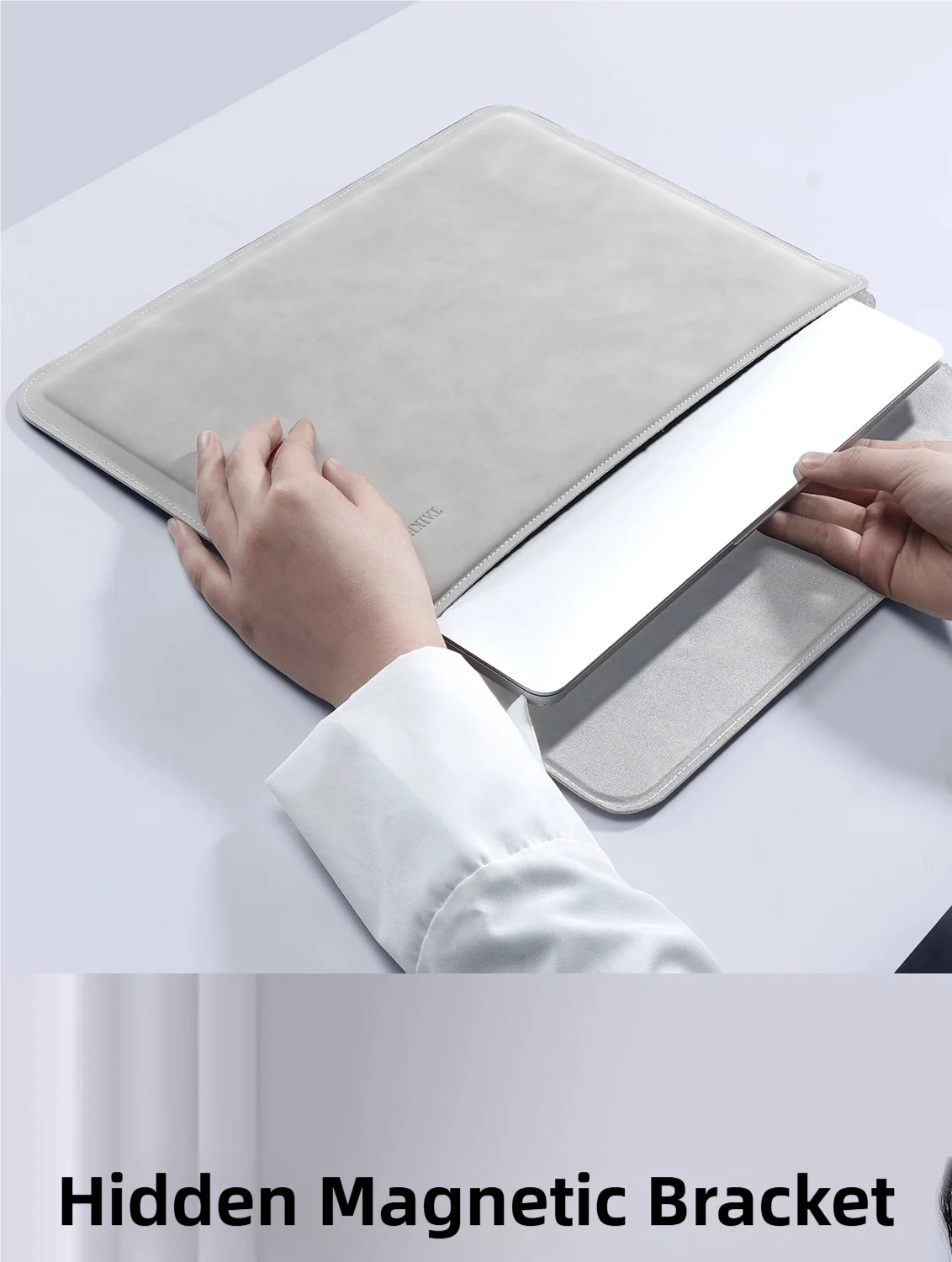 PU Laptop Sleeve 13 To 15 Inch No Zipper CaseGuard