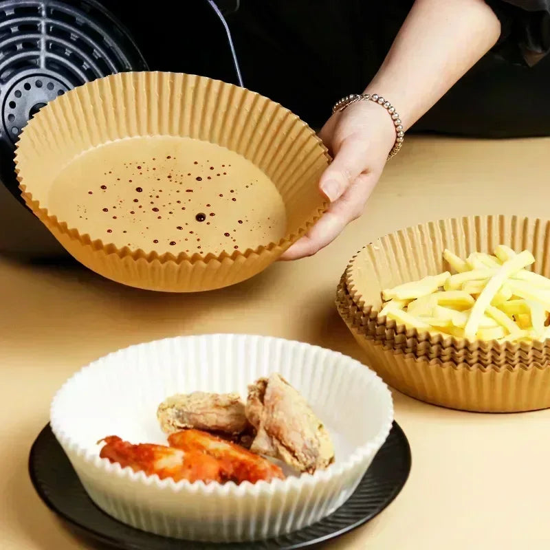 Air Fryer Disposable Baking Paper Mats 50/100PCS Nonstick Absorbent Design - Smarsty