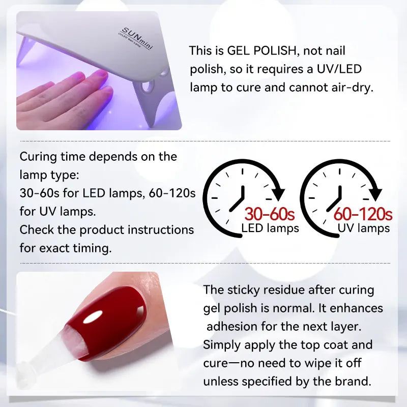 LILYCUTE Nail Gel Set with 6W LED Lamp for Quick Manicure - Smarsty