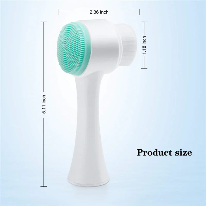 3D Double Sided Silicone Facial Cleansing Brush - Smarsty