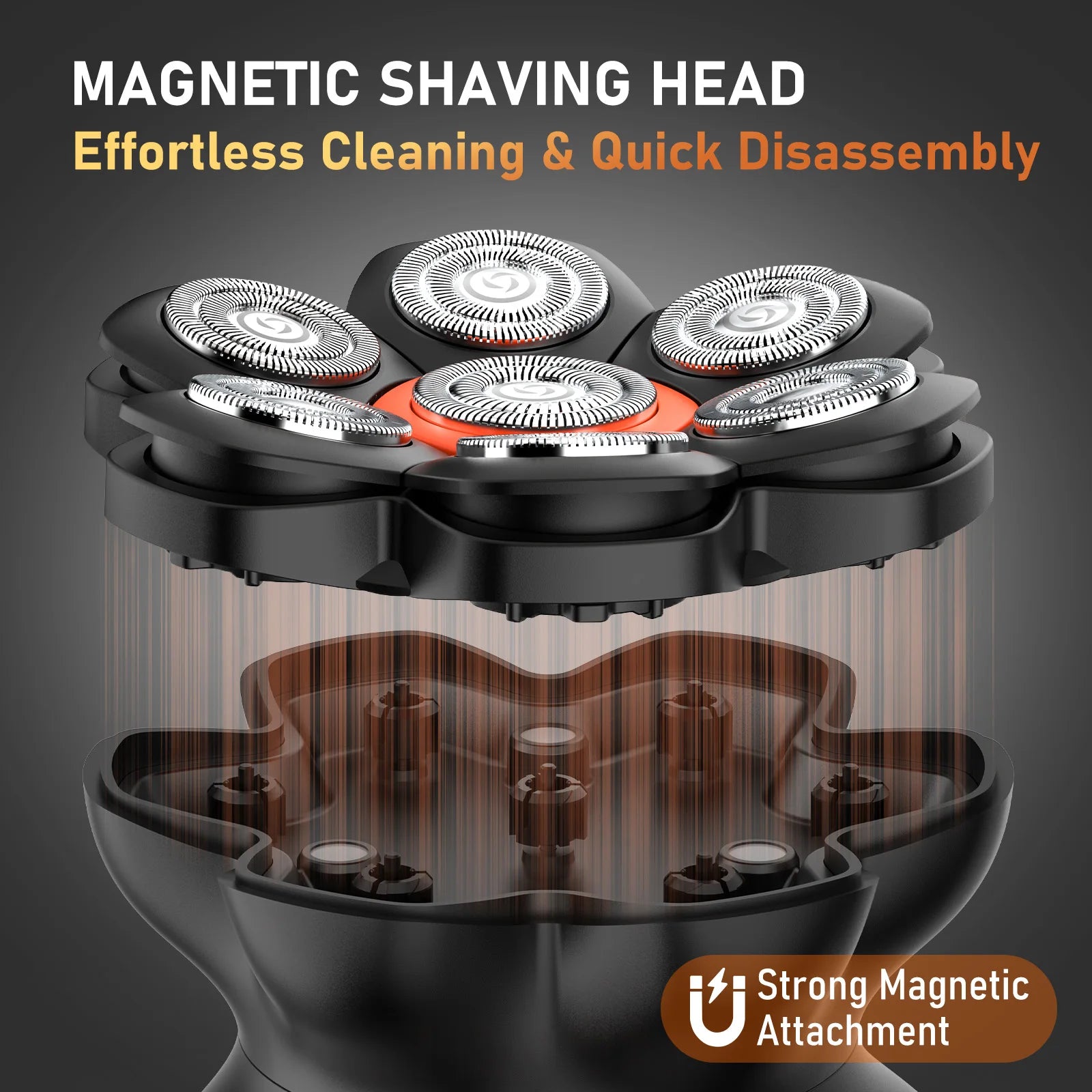 MAXGROOM 7D Head Shaver for Bald Men IXP6 Waterproof USB Rechargeable Electric Hair Trimmer Beard Floating Blade Magnetic Razor