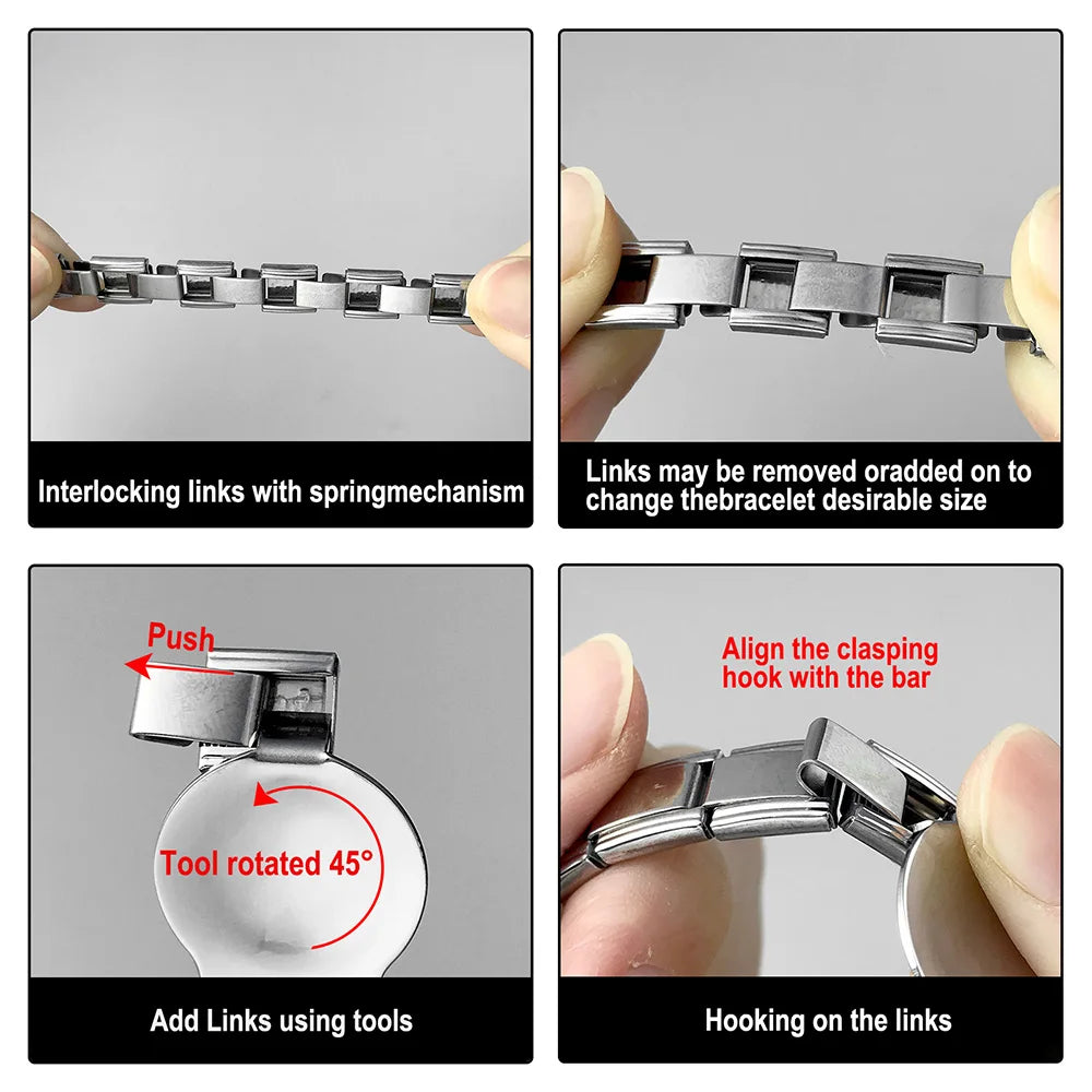 Italian Charm Bracelets DIY Stainless Steel Bangle Gift - Smarsty