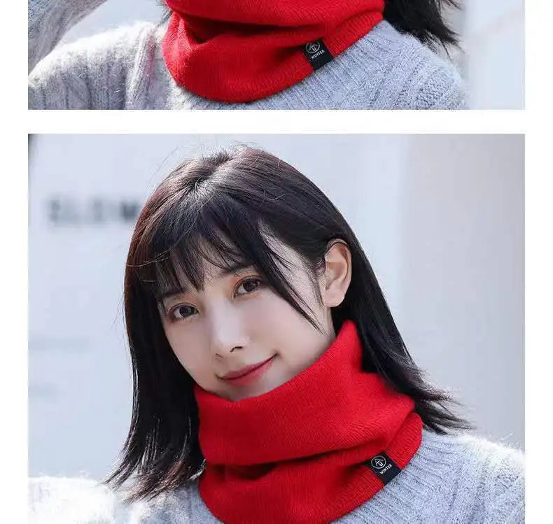 Knitted Neck Warmer Sports Scarf Fashion Soft Women Men Face Cover Winter Skating Running Hiking Scarves Thick Cold-proof Collar - Smarsty