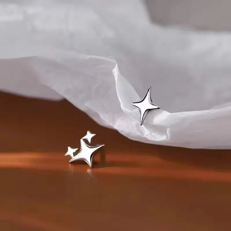 925 Sterling Silver Star Earrings with Tassel Design for Women - Smarsty