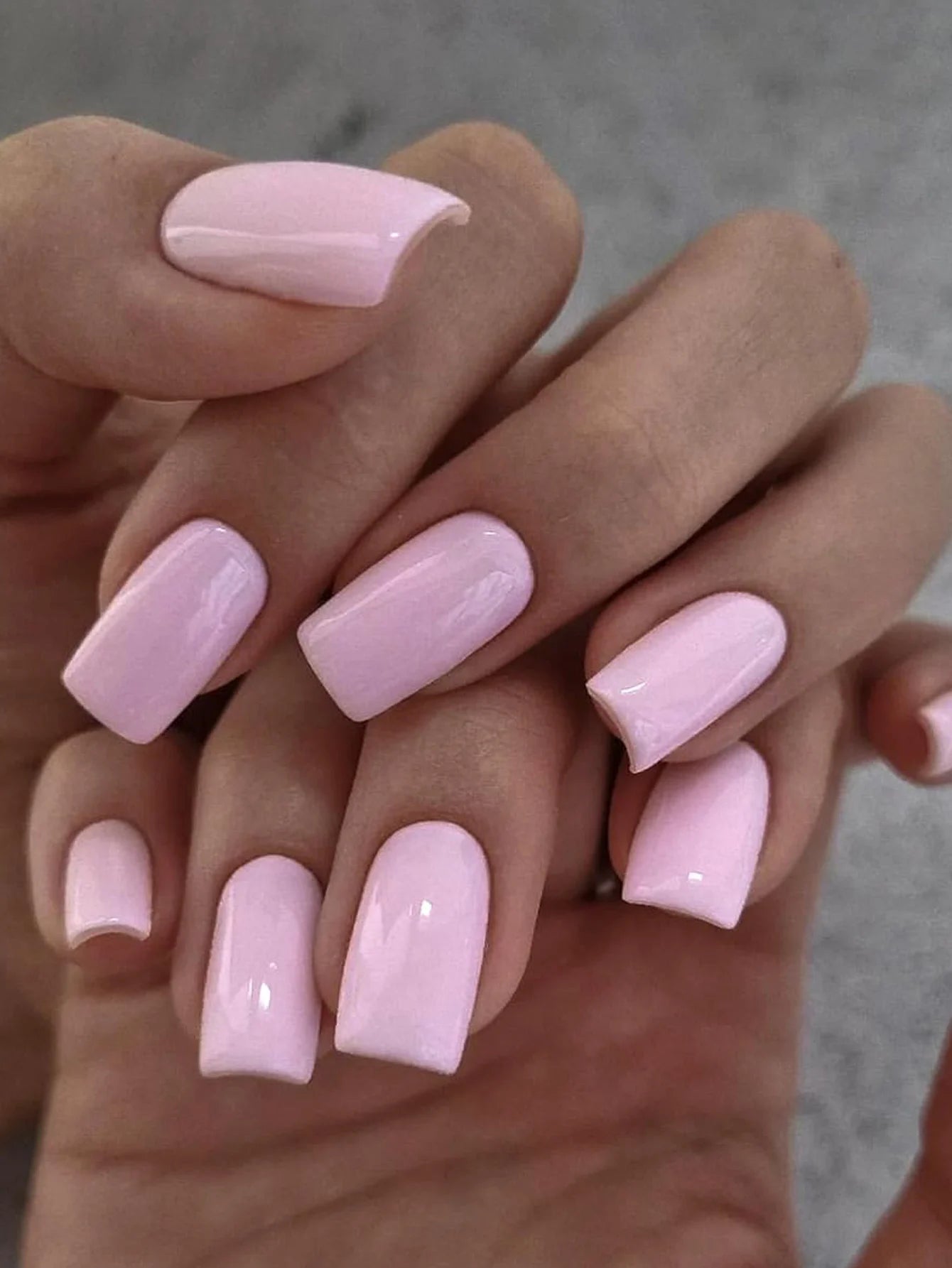 Short Square Wine Red Press On Nails Set - Smarsty