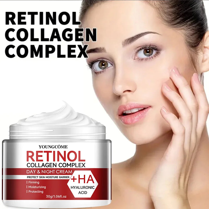 Retinol Collagen Facial Care Moisturizing Cream Deep Hydration Suitable for dry Aging Face Cream Moisturizing Skin Repair - Smarsty