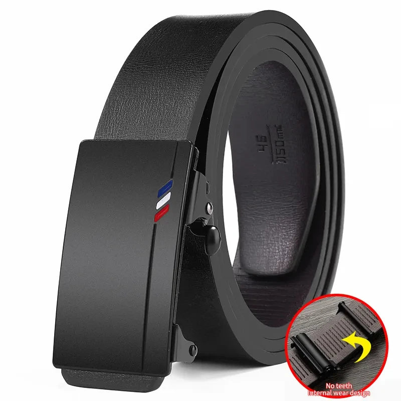 Mens Casual Automatic Buckle Belt High Quality Toothless Design - Smarsty