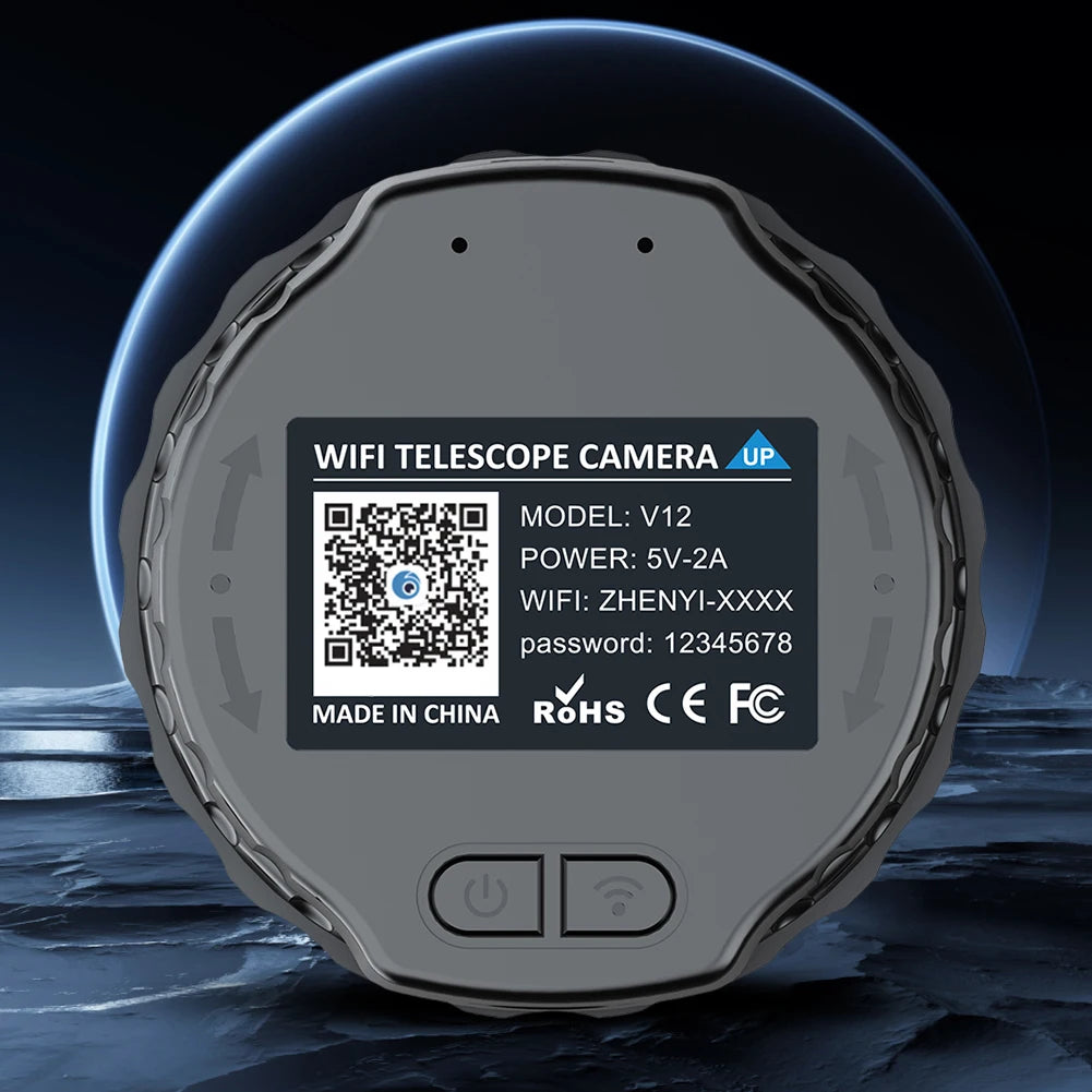 2K 4 Million High-Definition WiFi Electronic Eyepieces for 25mm-50mm Scopes WiFi Electronic Telescope Eyepiece for Bird Watching