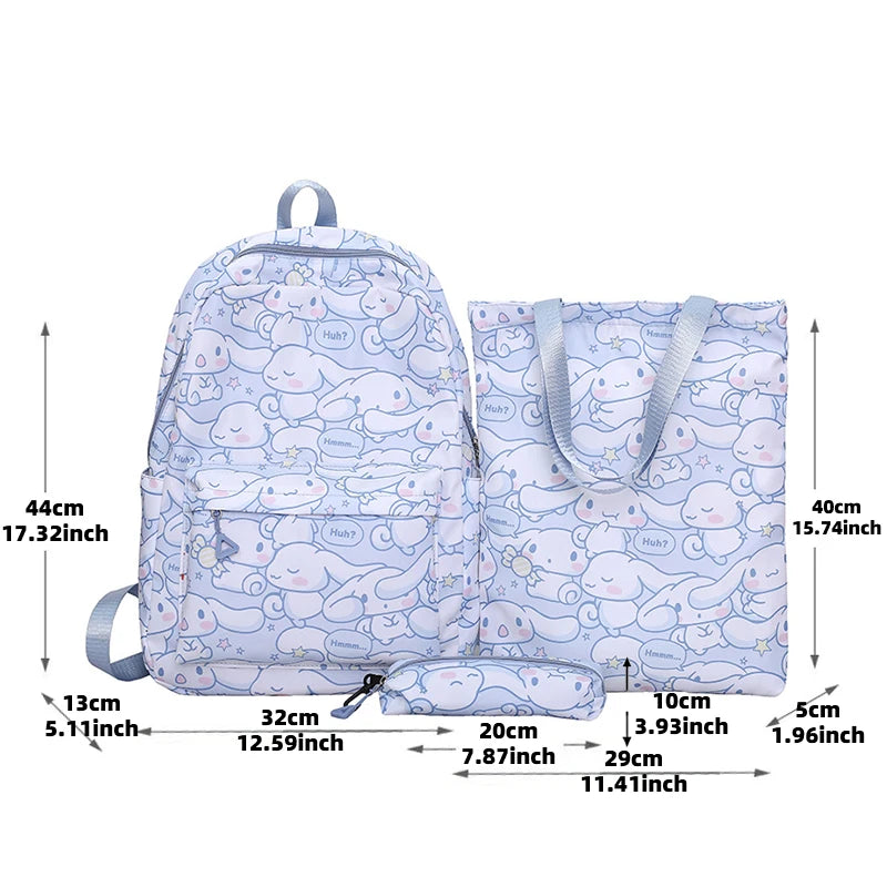 Cinnamoroll Anime Cartoon Large Capacity Kids Backpack - Smarsty