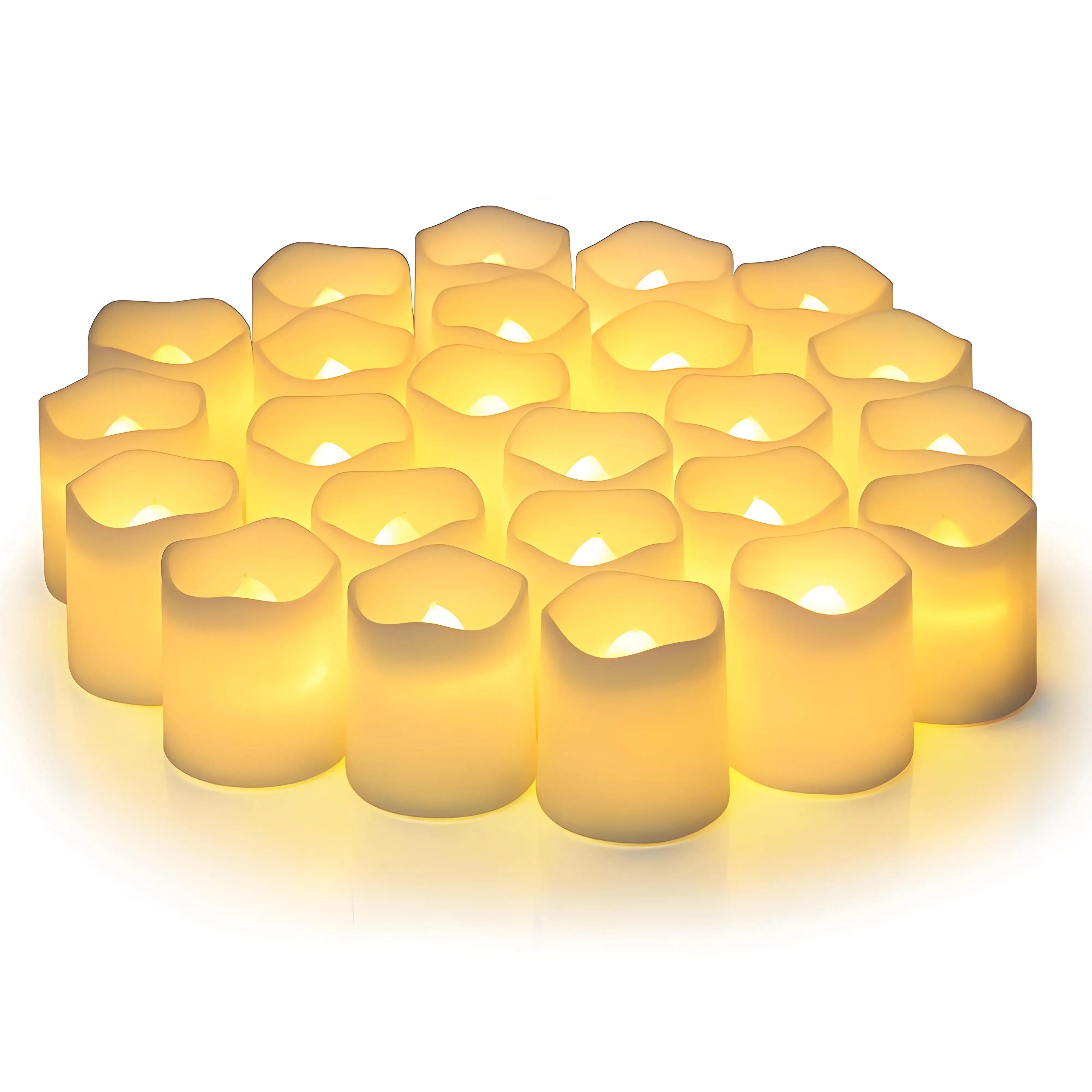 Flameless LED Electronic Candle Lights Creative Wishing Led Tea Lamp Warm White Halloween Wedding Christmas Decor Candle Light