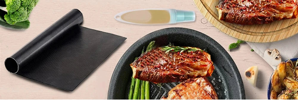 Non-Stick BBQ Grill Mats for Easy Cleanup and Heat Resistance - Smarsty
