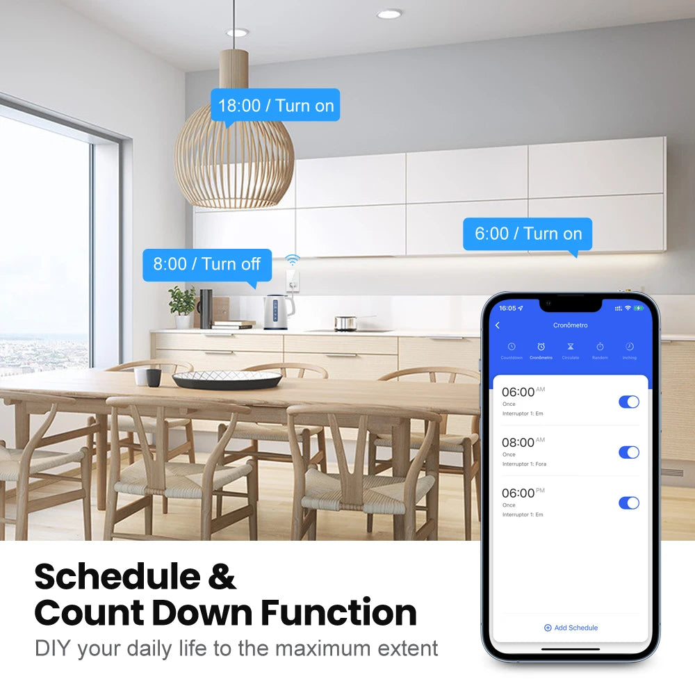 AVATTO Smart Light Switch with WiFi Control and 20A Socket - Smarsty