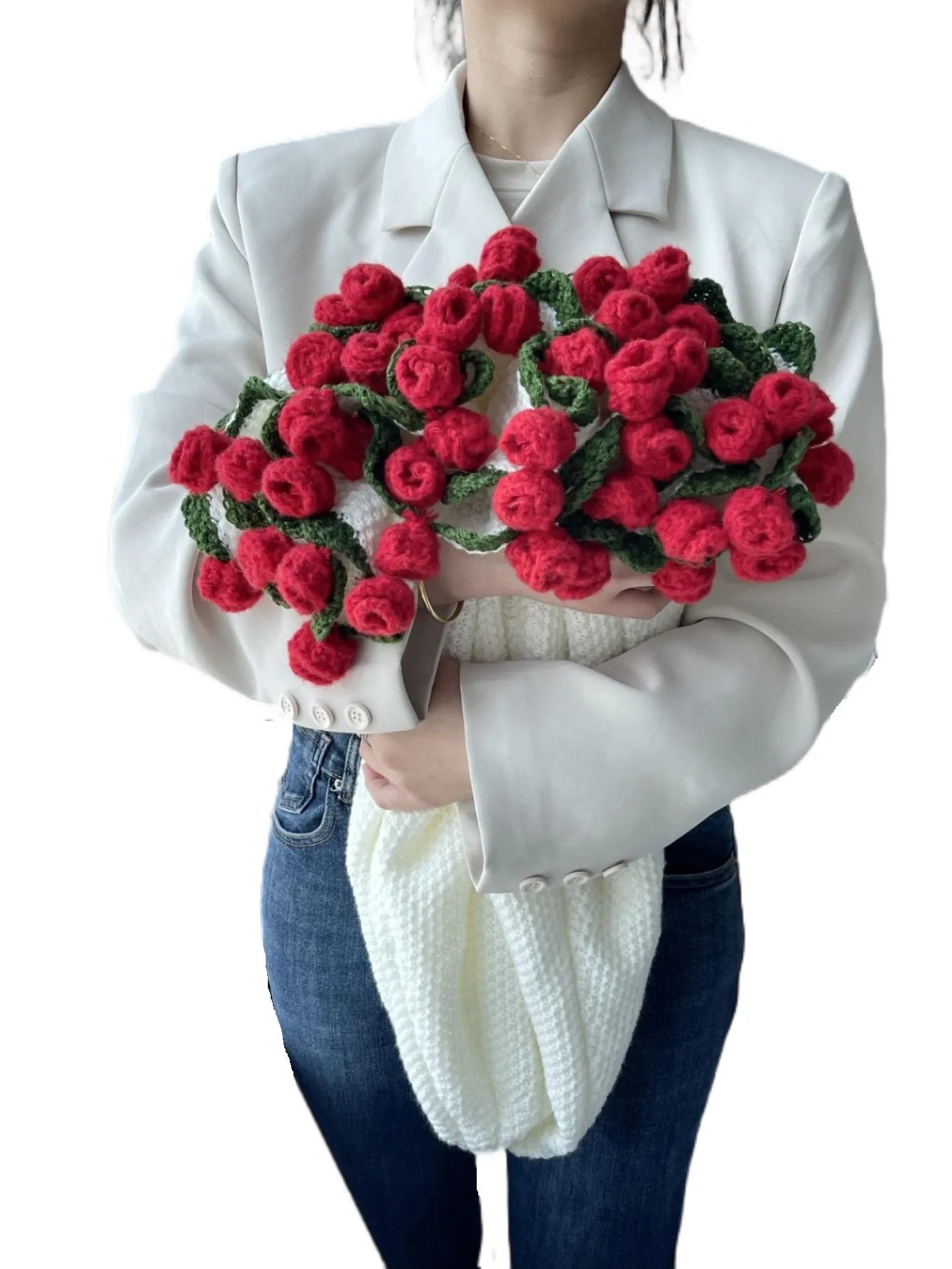 Handmade Crochet Rose Blanket for Cozy Comfort - Smarsty