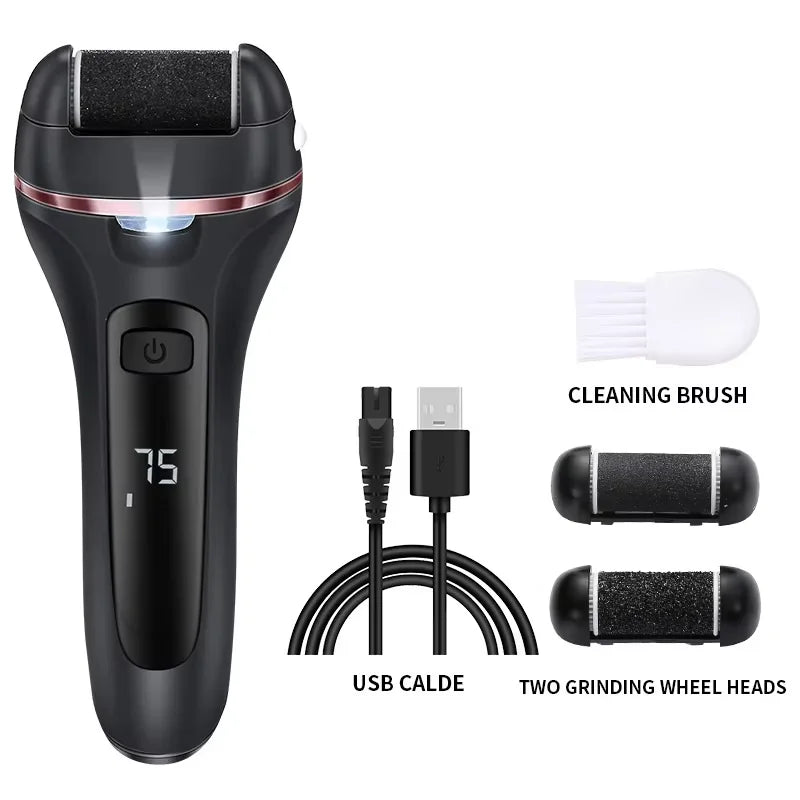 Rechargeable Electric Foot Grinder - USB Powered Callus Remover with Adjustable Speeds, for Men & Women's Pedicure and Self-Care - Smarsty
