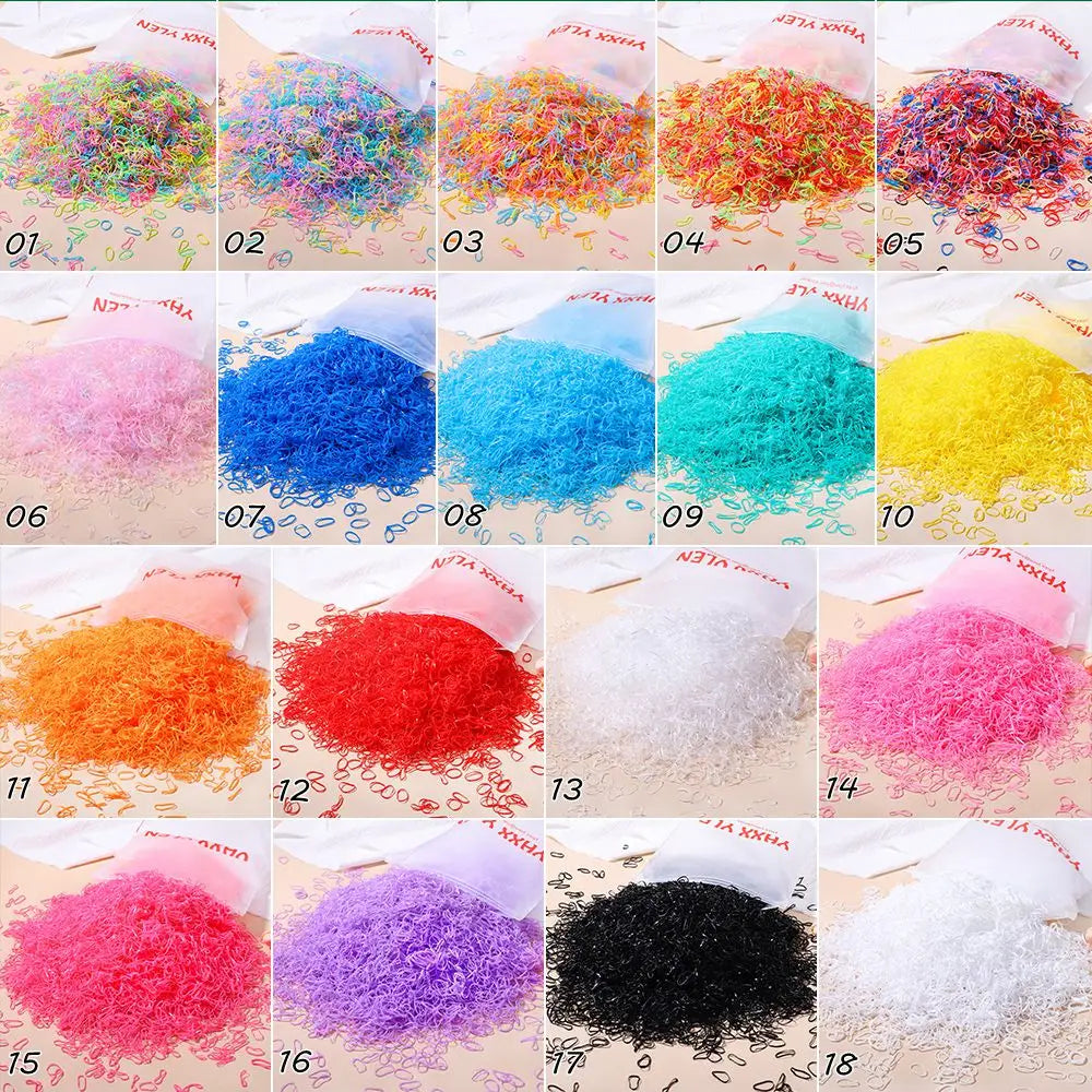 Girls Colorful Rubber Hair Ties Pack Durable Gentle - Smarsty