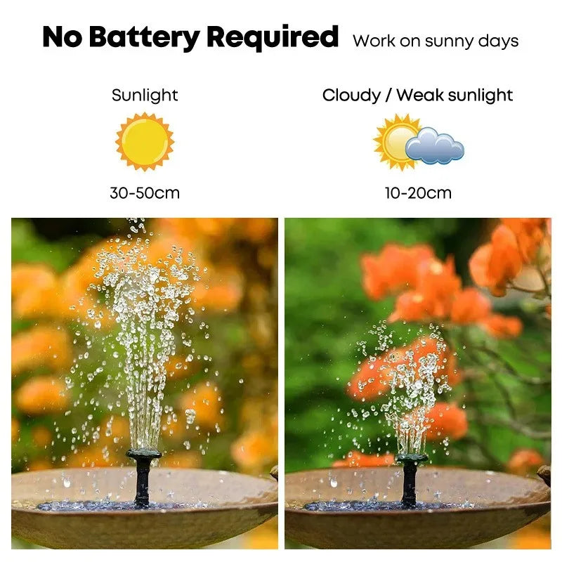 Solar Powered Fountain for Outdoor Garden Decoration - Smarsty