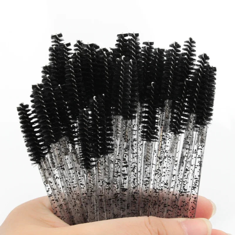 5/25/50 PCS Makeup Brushes Pink Crystal Eyelashes Brush Reusable Fake Lashes Extension Supplies False Eyelash Make up Tool Hot - Smarsty