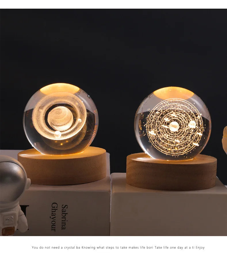 3D Crystal Galaxy Night Light for Home Decor - Smarsty