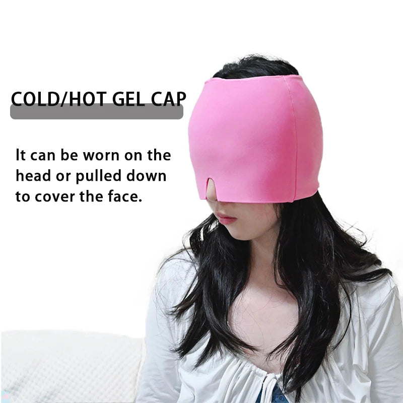 Gel Ice Headache Relief Hat for Migraine Support - Smarsty
