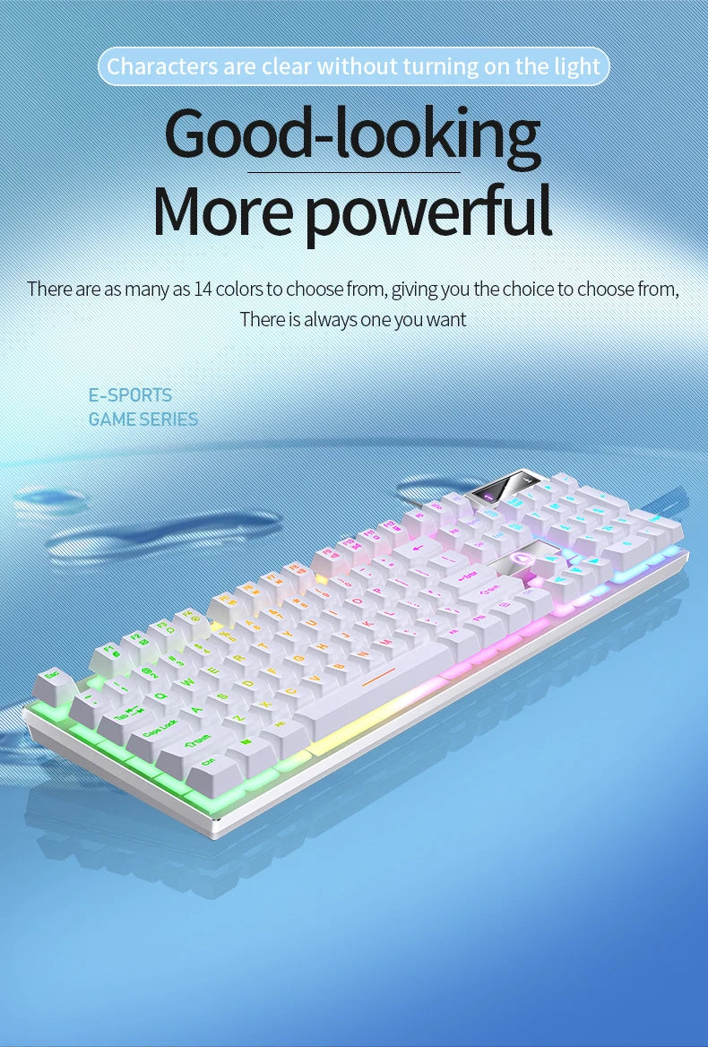 Low Profile Gaming Keyboard With Numpad Wired USB Cable