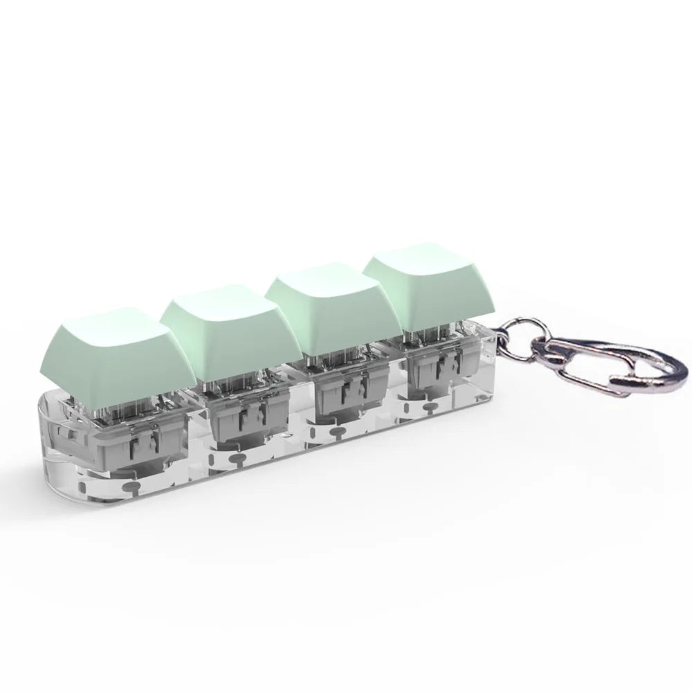 4 Keys Keyboard Keycaps Fidget Toy DIY Finger Keycaps Party Stress Relief Keyboard Caps Finger Button Fidget Decompression Toys - Smarsty