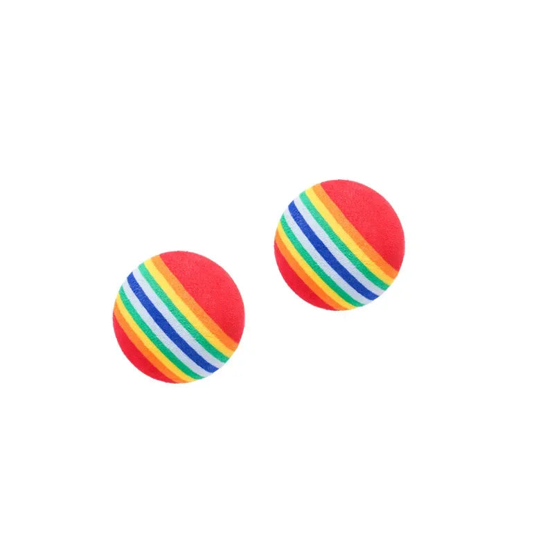 Interactive Rainbow EVA Cat Ball for Chewing and Play - Smarsty