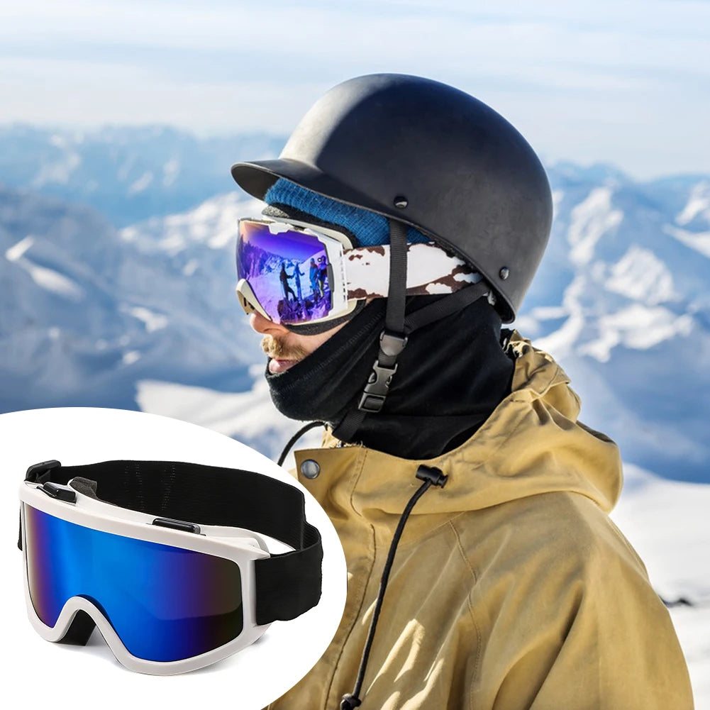 Large Frame Ski Goggles with Colorful Lens Anti-Collision Anti-Glare Lens Outdoor Sport Snow Snowboard for Snowboarding Skiing - Smarsty