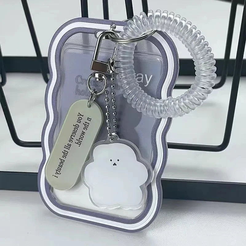 Korea Style Plastic 3inch Card Holder Idol Photo Protective Case Photocard Holder Kawaii Unisex Campus Card Cover