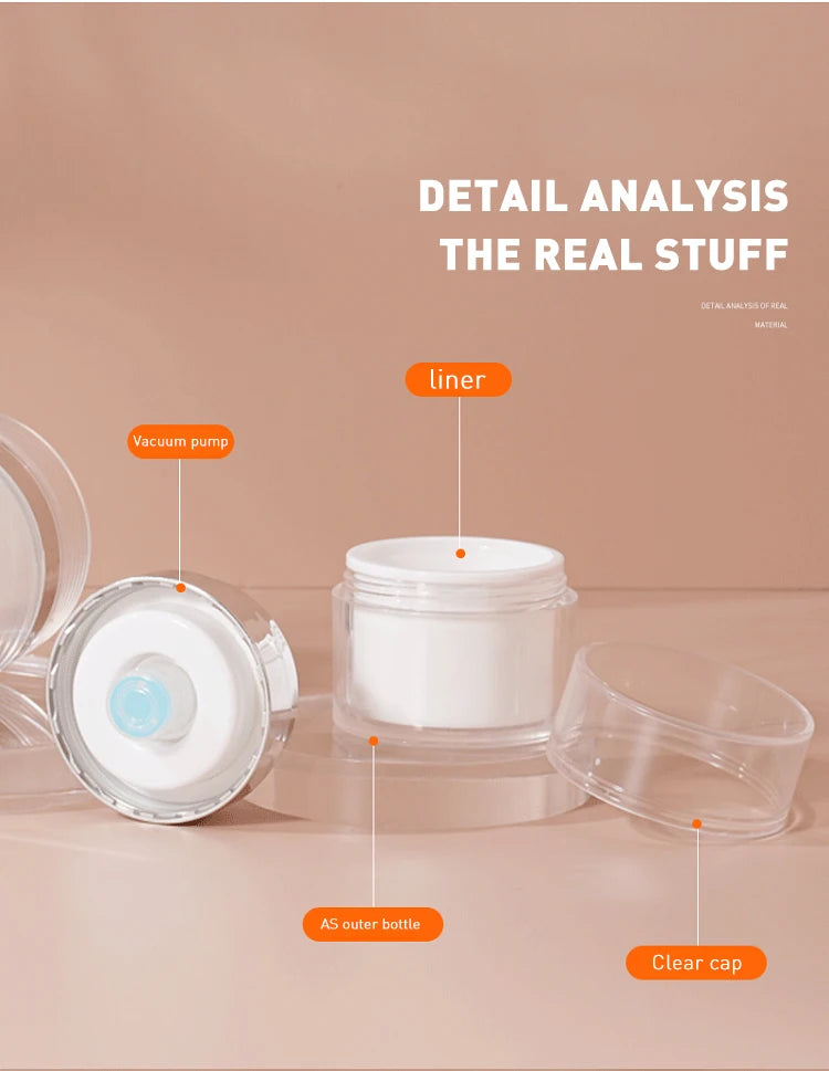 Airless Pump Jar for Makeup Lotion Refillable Container - Smarsty