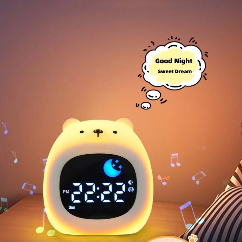 Puppy-Shaped Kids Alarm Clock with Night Light - Smarsty