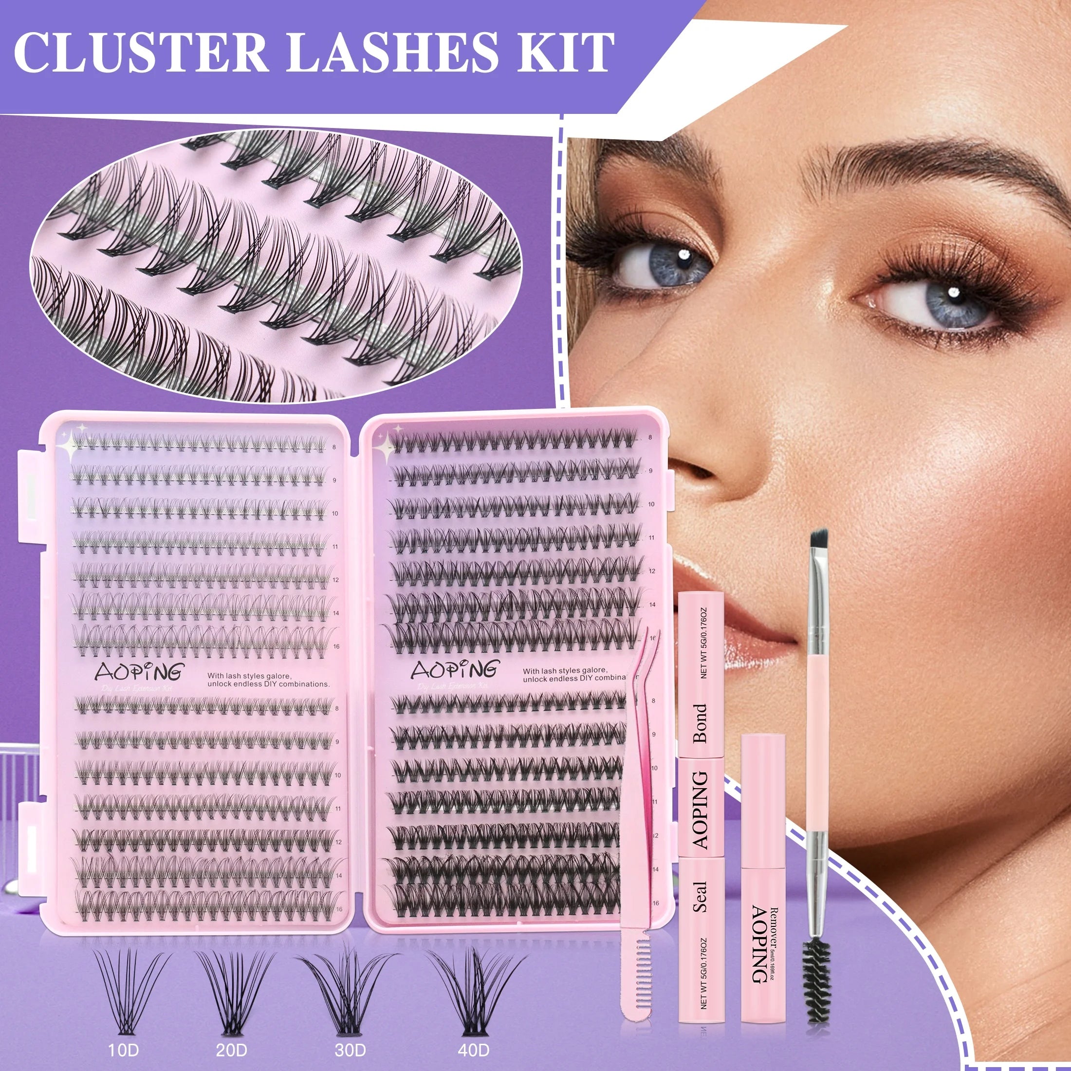 DIY False Eyelashes with Application Tools for All Styles - Smarsty